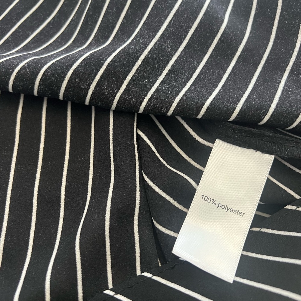 Maurices Black and White Striped Blouse XL - Picture 5 of 5